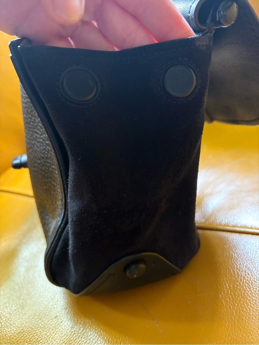 Coach Black Leather Top-Handle Satchel - Picture 3 of 6